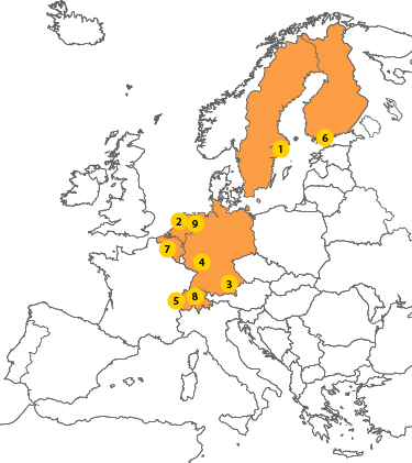 EuroScholars map